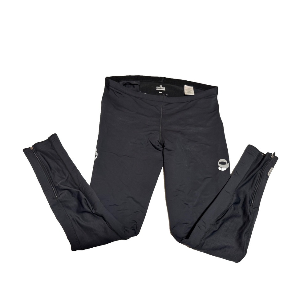 Pearl Izumi AmFIB Cycling Pants Mens L Black Padded Zipped Ankle Style 4166